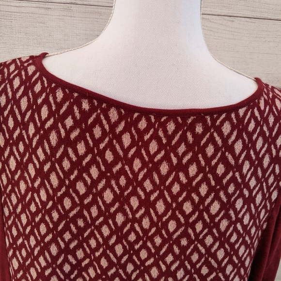 Lucky Brand top size large, red and white diamonds - Picture 6 of 10